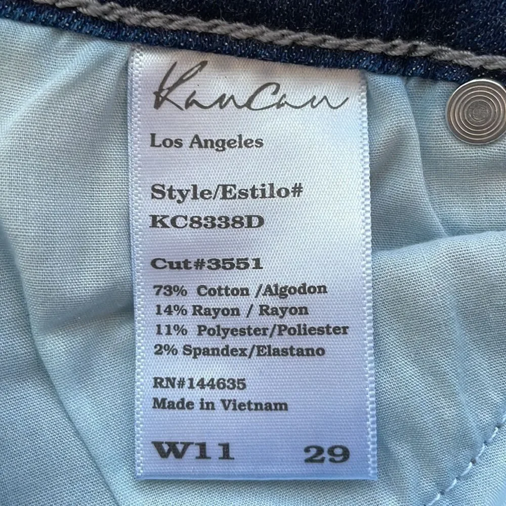 Kancan Jeans. Women’s Mid Rise Ultra Distressed Boyfriend Jeans. Size 29.